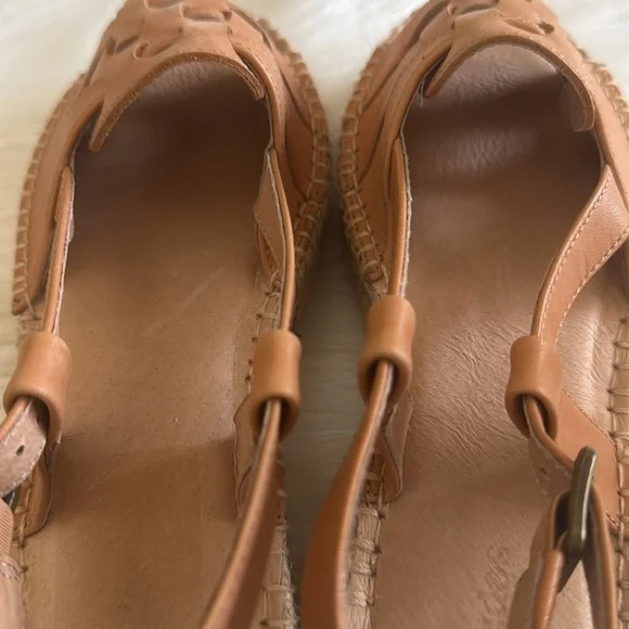 Soludos Sanibel Fisherman Leather Espadrille Sandals Sahara Pink Size 7.5 - Picture 7 of 16